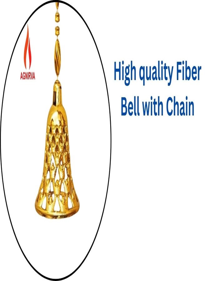 Agnirva Lightweight Golden Plastic Bells Jingle Bell for Diwali Navratri Temple Pooja Room Wedding Party Decor/Stage Backdrops, DIY Craft Decoration Items Theme Party Christmas (Pack of 24) - Image 5